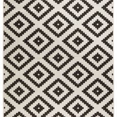 NORTHRUGS - Hanse Home koberce Kusový koberec Twin-Wendeteppiche 103129 schwarz creme – na von aj na doma - 80x150 cm