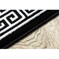 Dywany Łuszczów , Behúň Gloss 6776 85 greek black/ivory, 70x300, čiernobiela, obývacia izba