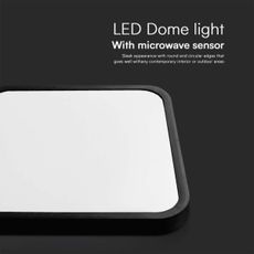 LED Kúpeľňové stropné svietidlo so senzorom LED/18W/230V 4000K IP44 čierna