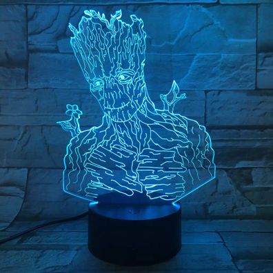 3Dmix 3DL-DRGB039 – 3D LED nočná lampa - Groot (Grút) (Dual RGB)