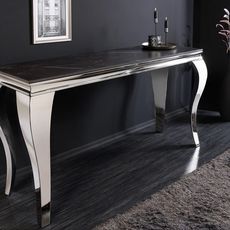 Dizajnová konzola Rococo 140 cm čierna / strieborná