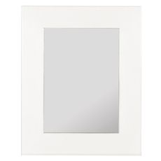 Estila Moderné dizajnové obdĺžnikové nástenné zrkadlo Blanc so širokým bielym rámom 100 cm