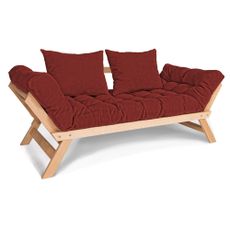 MarLiving Rozkládací futonová pohovka BREEZIO 01 170 cm z masivu/červená
