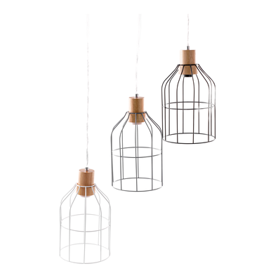 Visiaca lampa, sivá/kov, ASTOK