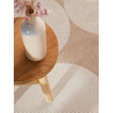 Hanse Home , Kusový koberec Duet Bowen 106245 Beige/White kruh - na von aj na doma, 160x160, béžová, chodba / predsieň