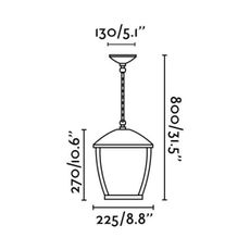 FARO 75002 - Vonkajší luster na reťazi WILMA 1xE27/100W/230V IP44