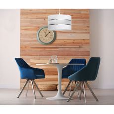 Luster na lanku HELEN 1xE27/15W/230V pr. 35 cm biela