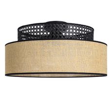 Stropné svietidlo BOHO 1xE27/60W/230V pr. 40 cm čierna/ratan