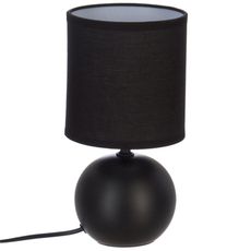 DekorStyle Nočná lampa Timeo čierna 25 cm
