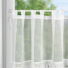 KRÁTKA ZÁCLONA NA PÚTKACH ROXANA 60X150 CM BIELA