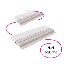 KONDELA Magdo penový matrac (2 ks) 80x200 cm biela
