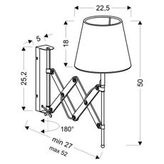 Nástenné svietidlo MITO 1xE27/40W/230V čierna