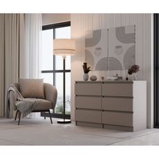Komoda Malva M6 120 cm - sivá