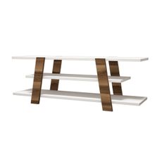 Kalune Design TV stolek FLOWER 120 cm bílý/ořech