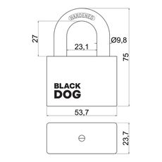 RV.BLACKDOG.50 visiaci zámok
