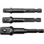 Sada adaptérov 3 ks, HEX, 1/4, 3/8, 1/2 - YT-04685
