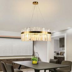 LED Stmievateľný krištáľový luster na lanku LED/80W/230V + diaľkové ovládanie