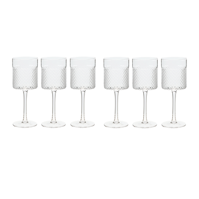 Poháre na víno, set 6 ks, 410 ml, číra, AVEIRO TYP 2