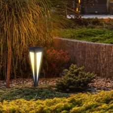 LED Solárna lampa LED/2W/3,7V IP65 3000K čierna