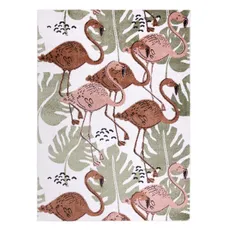 Dywany Łuszczów , Detský kusový koberec Fun Flami Flamingos cream, 180x270, viacfarebná, detská izba