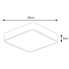 LED Stropné svietidlo FELIZ LED/40W/230V 4000K 40x40 cm čierna