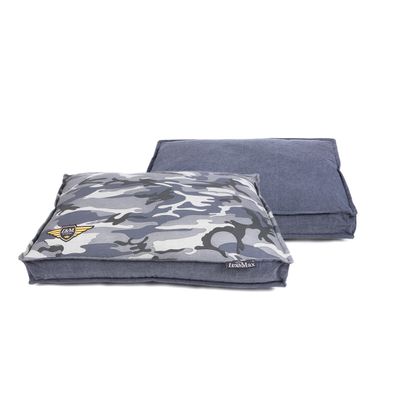 Luxusný pelech pre psa Lex & Max Army 90 x 65 cm | šedý