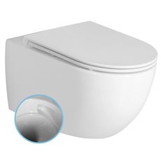 Bruckner - Závesné WC Vortex Rimless FULDA keramika/biela