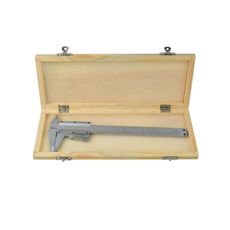 GEKO Mierka posuvné kovové, 0-150mm x 0,02, drevená krabička