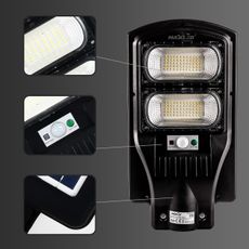 LED Solárna pouličná lampa so senzorom LED/120W/6V 6500K IP65 + diaľkové ovládanie