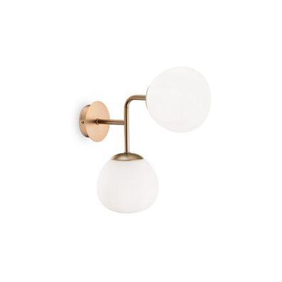 Maytoni MOD221-WL-02-G - Nástenné svietidlo ERICH 2xE14/40W/230V medená