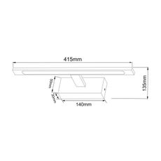 Zuma Line W89443-12W-CH - LED Osvetlenie zrkadla ALTER LED/12W/230V IP44 chróm