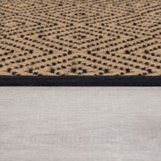 Flair Rugs , Kusový koberec Geometric Jute Black, 120x170, béžová, chodba / predsieň