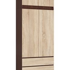 Ak furniture Šatníková skriňa s nadstavcom Star 90 cm wenge/dub sonoma