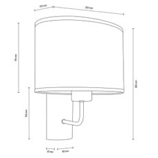 Spot-Light 2017400211537 - Nástenná lampa MERCEDES 1xE27/25W/230V dub