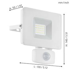 Eglo 33157 - LED reflektor so senzorom FAEDO 3 LED/20W/230V IP44
