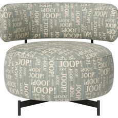 Joop! DIZAJNOVÉ KRESLO, textil, modrá, zelená