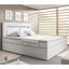 Posteľ Box Spring New Jersey s úložným priestorom a LED osvetlením 140 x 200 cm | biela