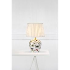 Biela stolová lampa s textilným tienidlom (výška 48 cm) Mansion – Markslöjd