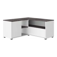 Sivo-biely TV stolík v dekore betónu 90x45 cm Angle – TemaHome