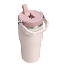 Svetloružová termoska 600 ml IceFlow Flip Straw 2.0 – Stanley