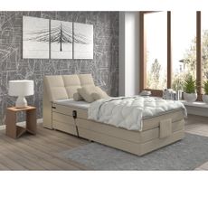 KONDELA Gerona New 120 elektrická polohovacia jednolôžková posteľ sivá
