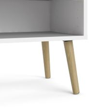 Biely/v prírodnej farbe nočný stolík Oslo – Tvilum
