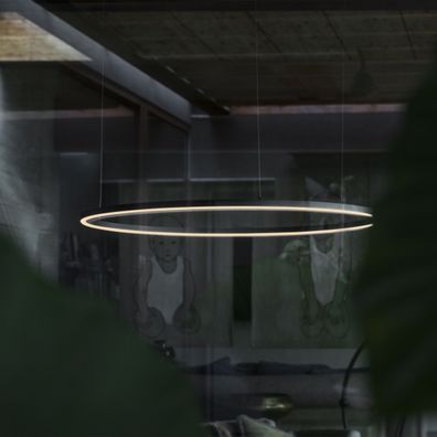 Ideal Lux - LED Luster na lanku ORACLE SLIM LED/39W/230V 3000K pr. 70 cm čierna