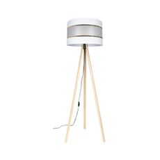 Stojacia lampa CORAL 1xE27/60W/230V béžová/biela/zlatá
