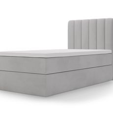 Čalúnená boxspingová jednolôžková posteľ Lamella mini 80x200 - sivá