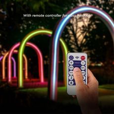 LED RGB Stmievateľný solárny pásik LED/1,2W/3,7V IP67 5m
