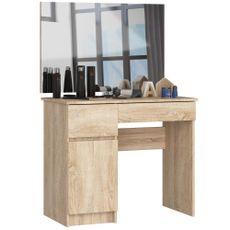 Ak furniture Kozmetický stolík so zrkadlom P-2/SL I dub sonoma ľavý