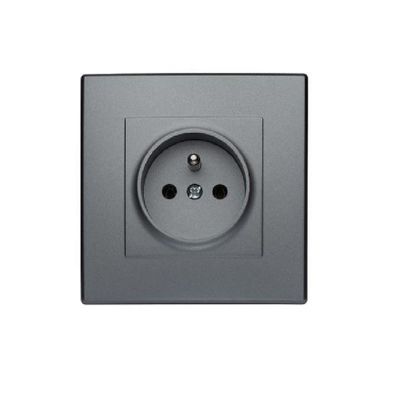 GP-1LZP Uzemnená single zásuvka s uzávermi pre prúdové cesty inox