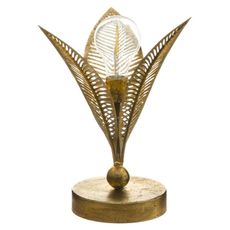 DekorStyle Dekoratívna LED stolná lampa Leaf 24,5 cm