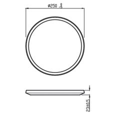 Philips - LED Stmievateľné stropné svietidlo SUPERSLIM CL550 LED/15W/230V